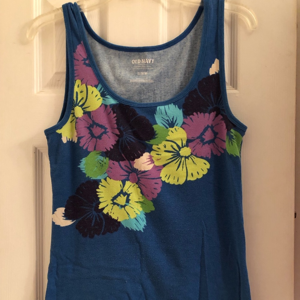 Old Navy floral ribbed tank